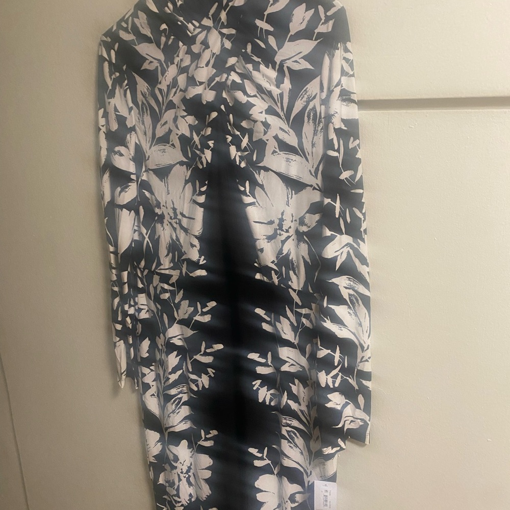 Chic Black and White Floral Dress